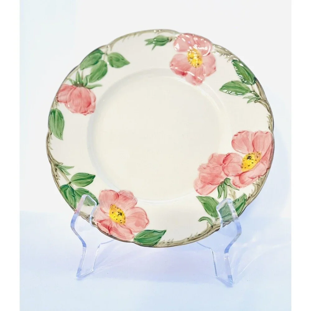 Franciscan Desert Rose 8” Salad Plate Vintage USA Pink Floral